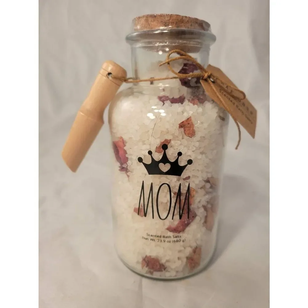 Rae Dunn Wild Rose Scented Bath Salts w Rose Petals‎ 